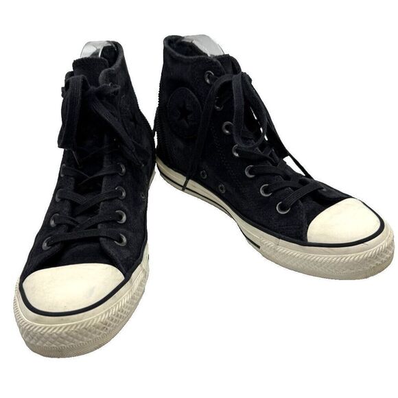 Chuck Taylor Converse All Star‎ Women's Suede Black Tri Zip Size 7 - Picture 1 of 10